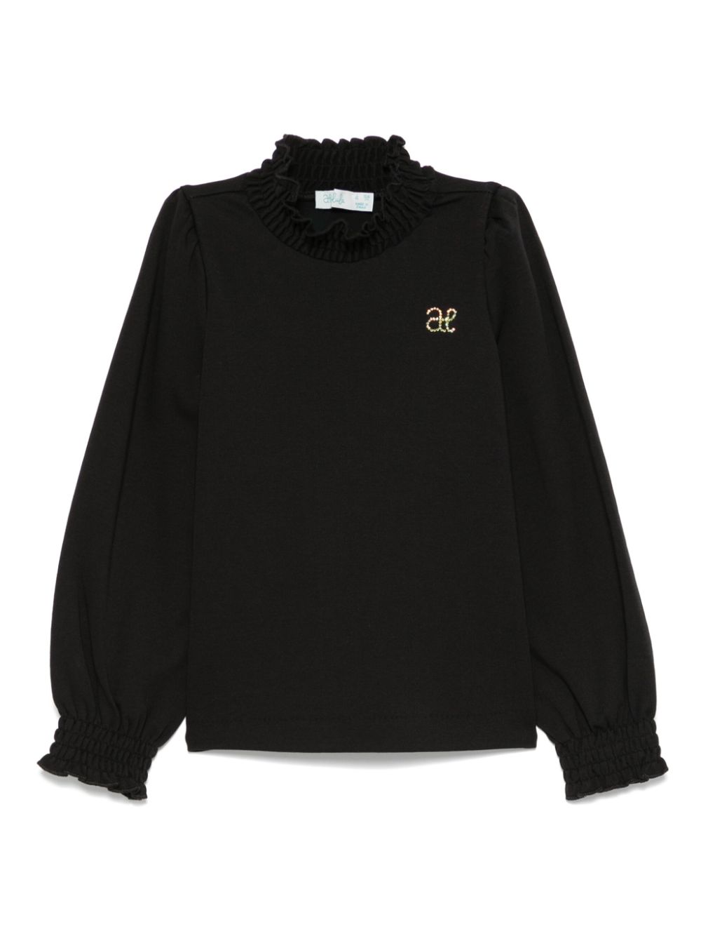 Abel & Lula logo-embellished T-shirt - Black