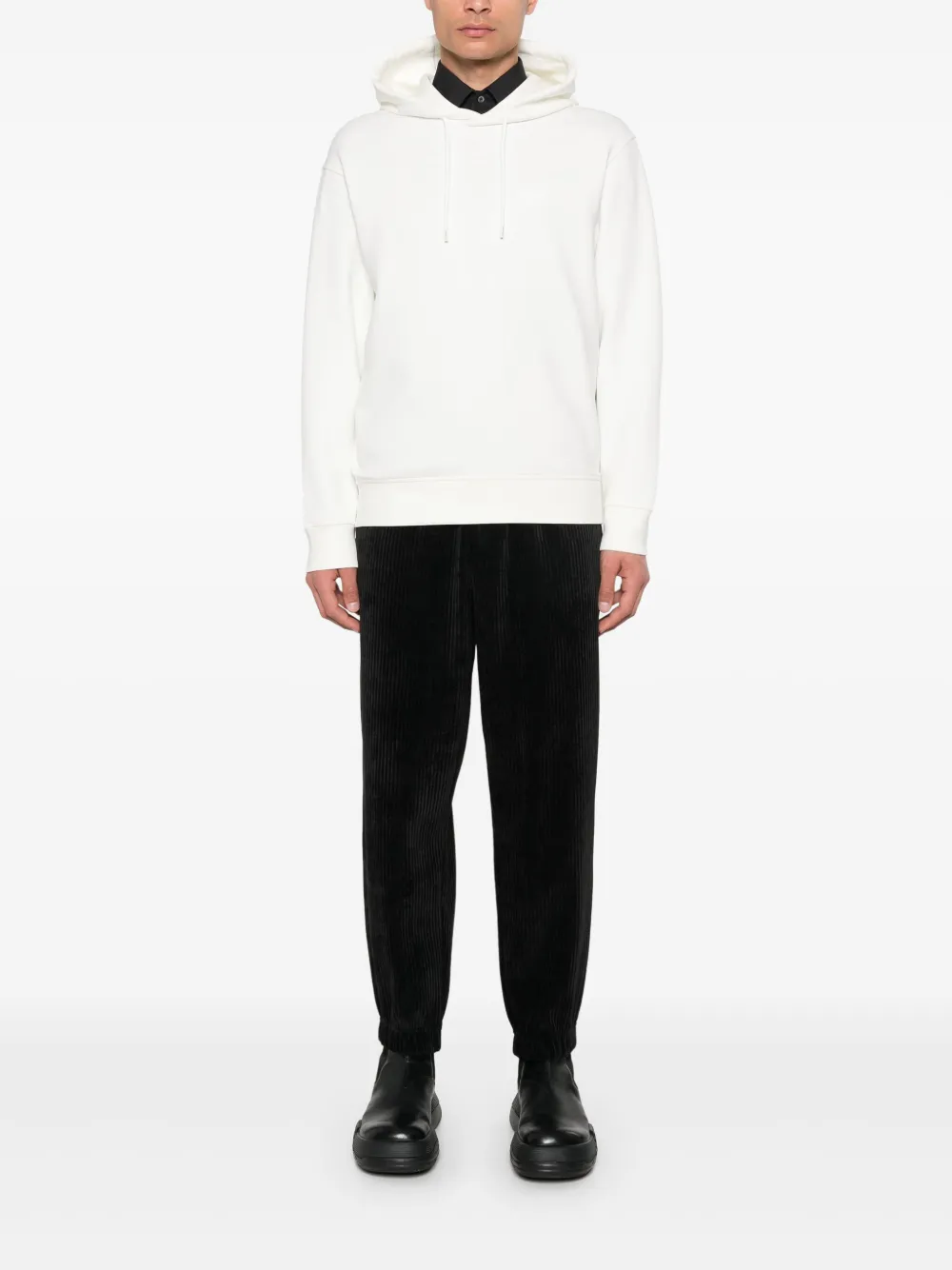 Emporio Armani velour trousers - Zwart