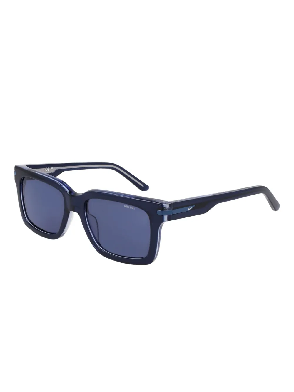 Nike Crescent zonnebril met vierkant montuur Blauw