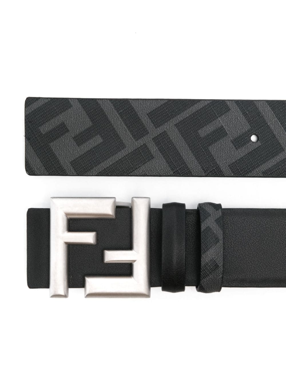 Shop Fendi Ff Rounded Belt In Black