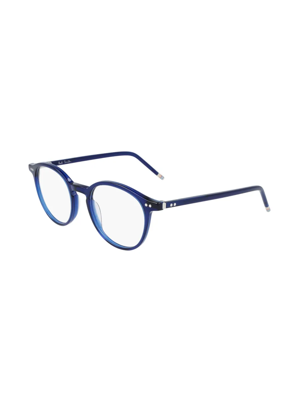 Paul Smith Carlisle bril met rond montuur Blauw