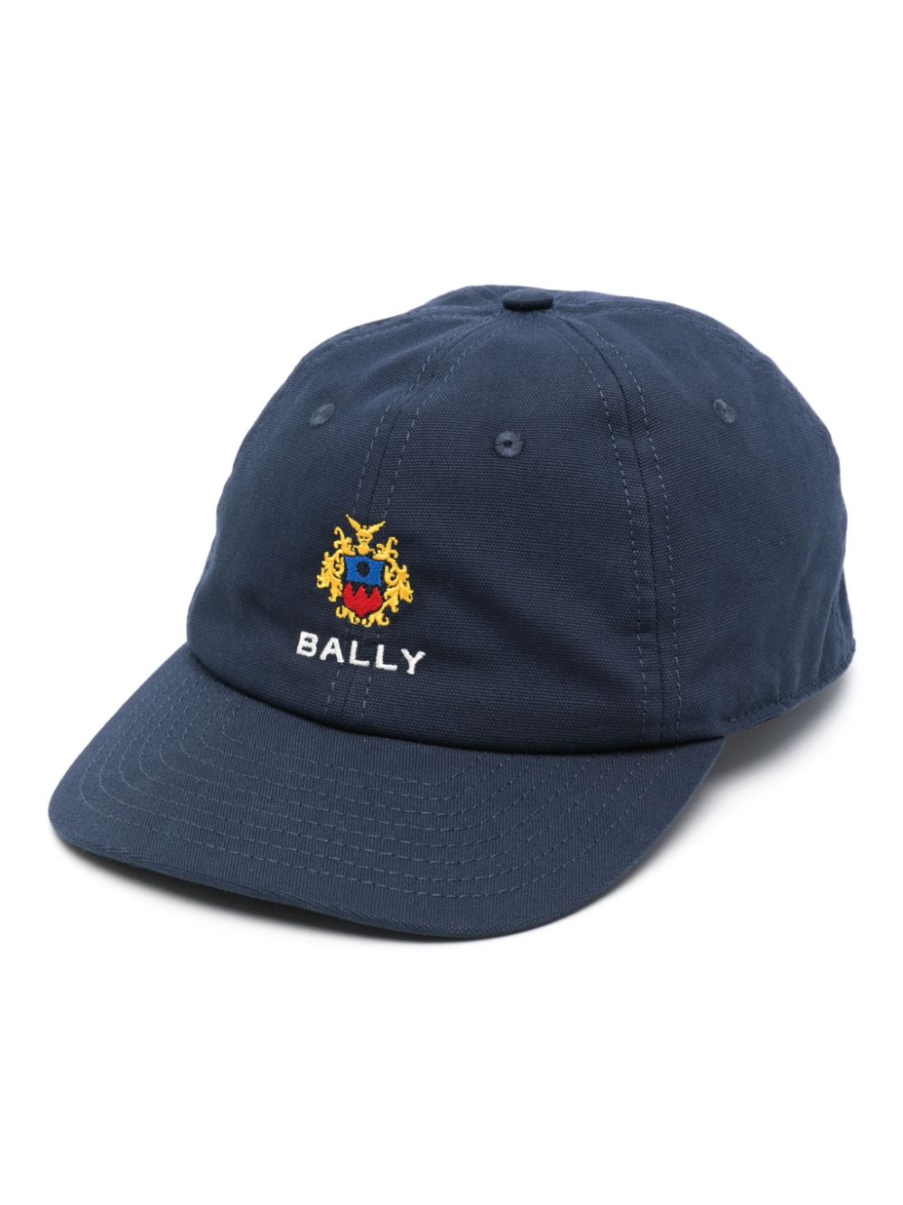 Shop Bally Logo-patch Baseball Cap In Blue