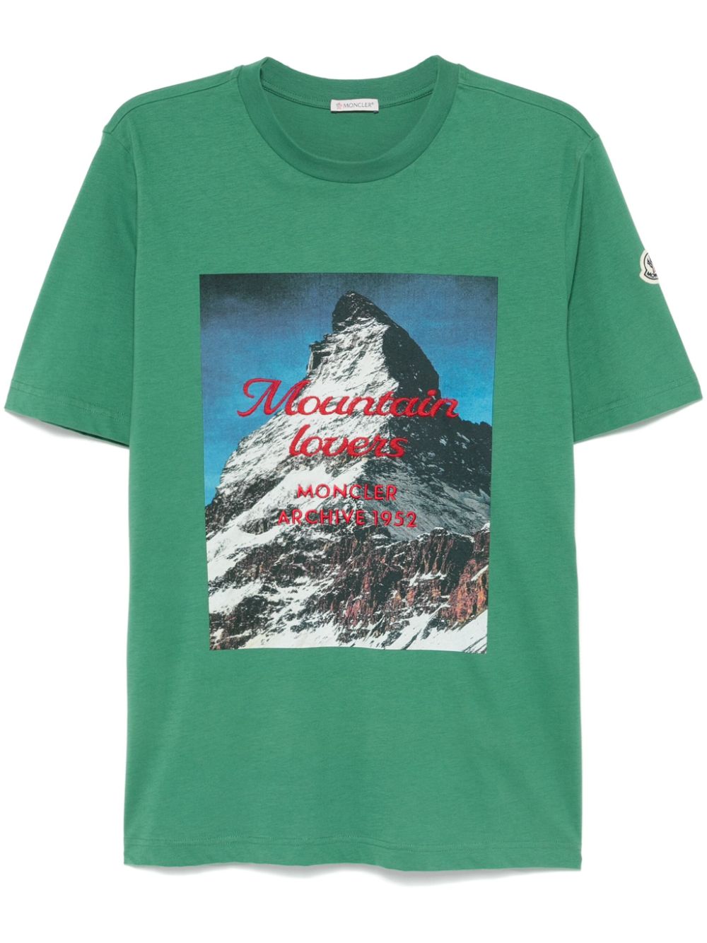 Moncler mountain motif T shirt Green FARFETCH HK