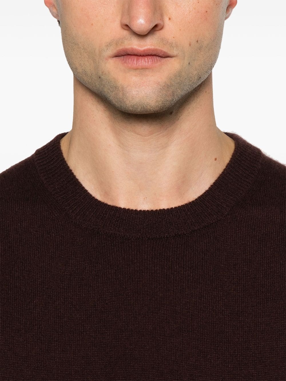 Shop Seven Gauge Cashmere Crew-neck Sweater In Braun