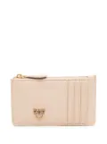 PINKO zipped chevron card holder - Neutrals