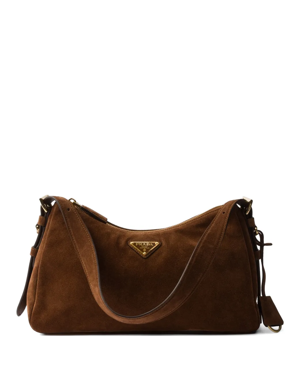 Prada Borsa a spalla Aimée media - Marrone