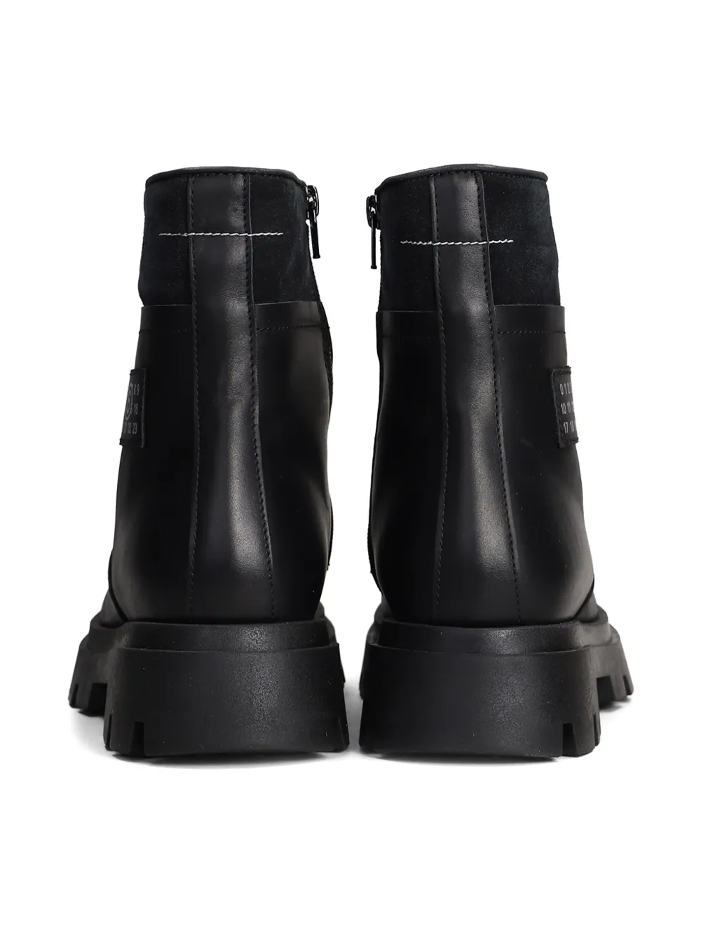 MM6 Maison Margiela Kids leather ankle boots Black