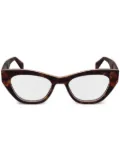 Paul Smith geometric-frame glasses - Brown