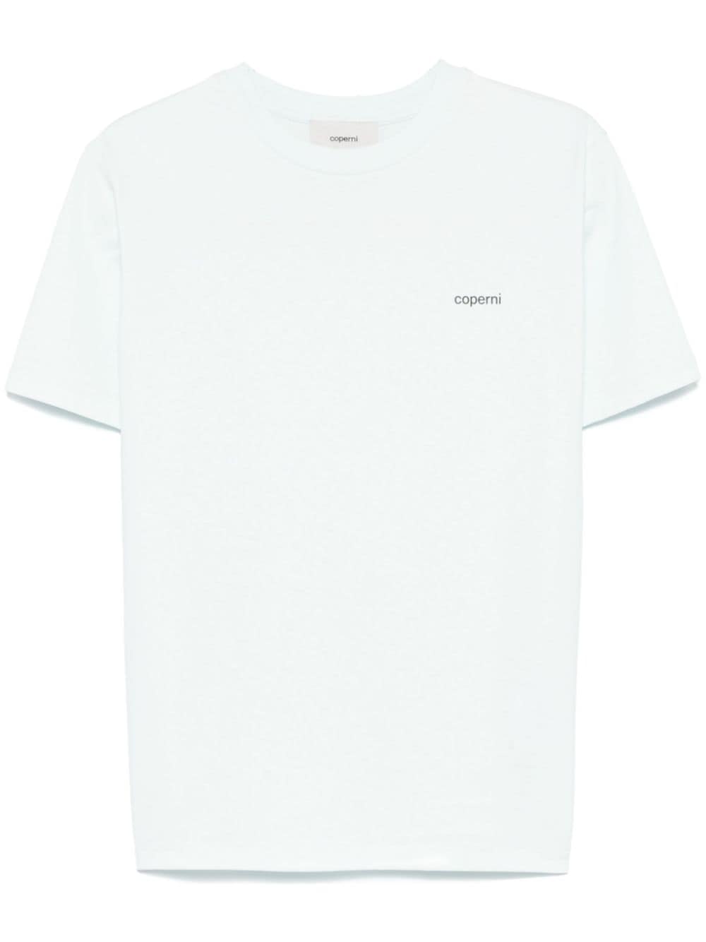 Shop Coperni Logo-print T-shirt In Green