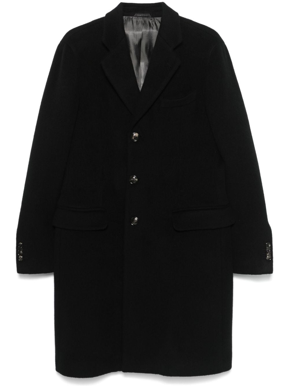 Shop Giorgio Armani Brushed Coat In Schwarz