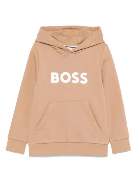 BOSS Kidswear rubberised-logo hoodie