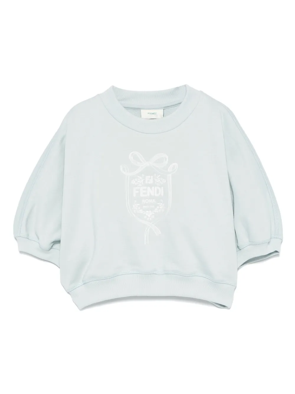 Fendi Kids Sweater met geborduurd logo Blauw
