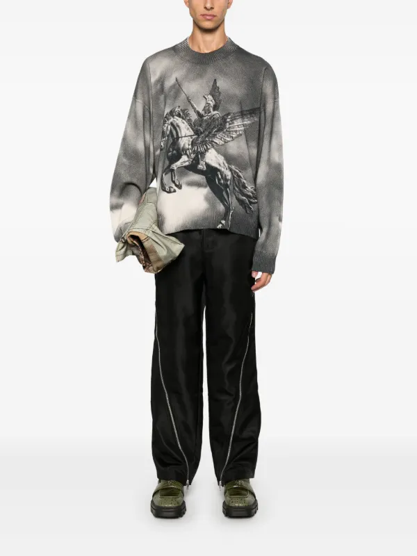 Represent Mascot Knit Sweater | Grey | FARFETCH TR