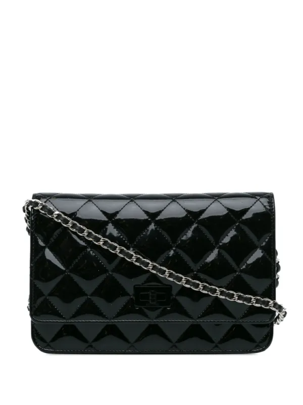 Quilted patent leather handbag hotsell