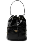 Prada Duet patent leather bucket bag - Black