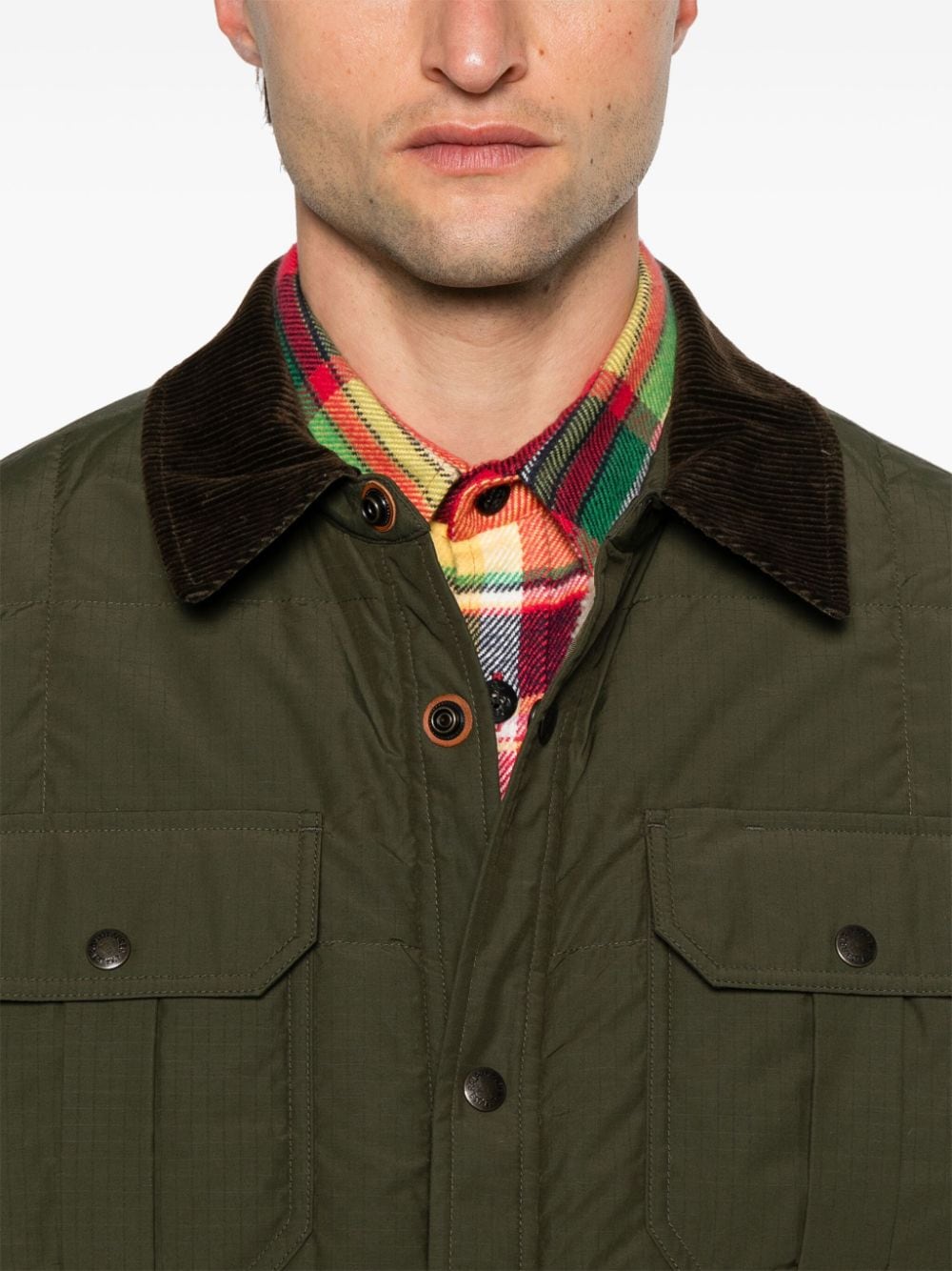 Shop Polo Ralph Lauren Ripstop Down Jacket In Green