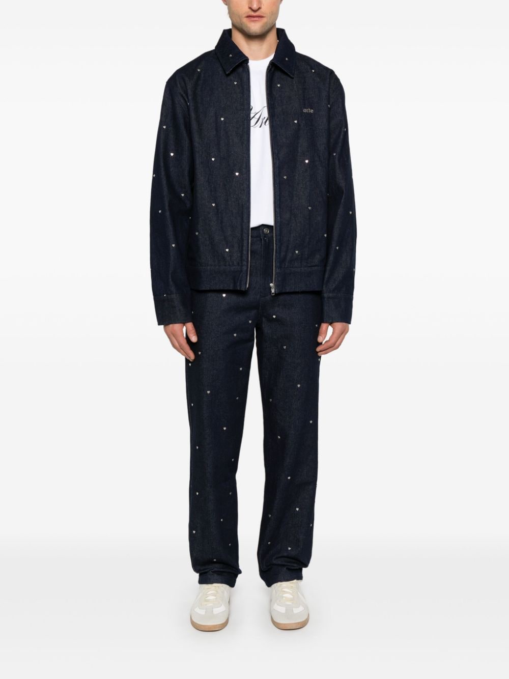 ARTE Denim jack met hart - Blauw