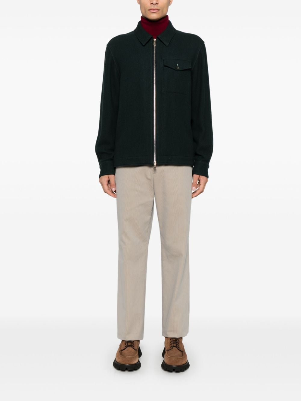 Paul Smith Shirtjack met rits - Groen