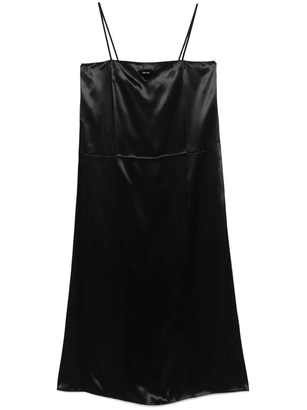 Prada satin slip midi dress | Black | Image 1