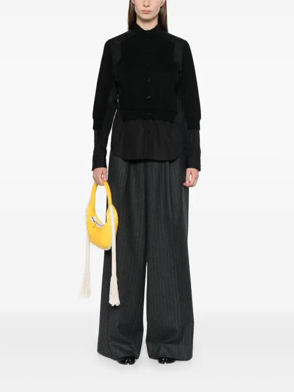 日本に Noir Kei Ninomiya multi-panel Shirt | Black | FARFETCH GE トップス