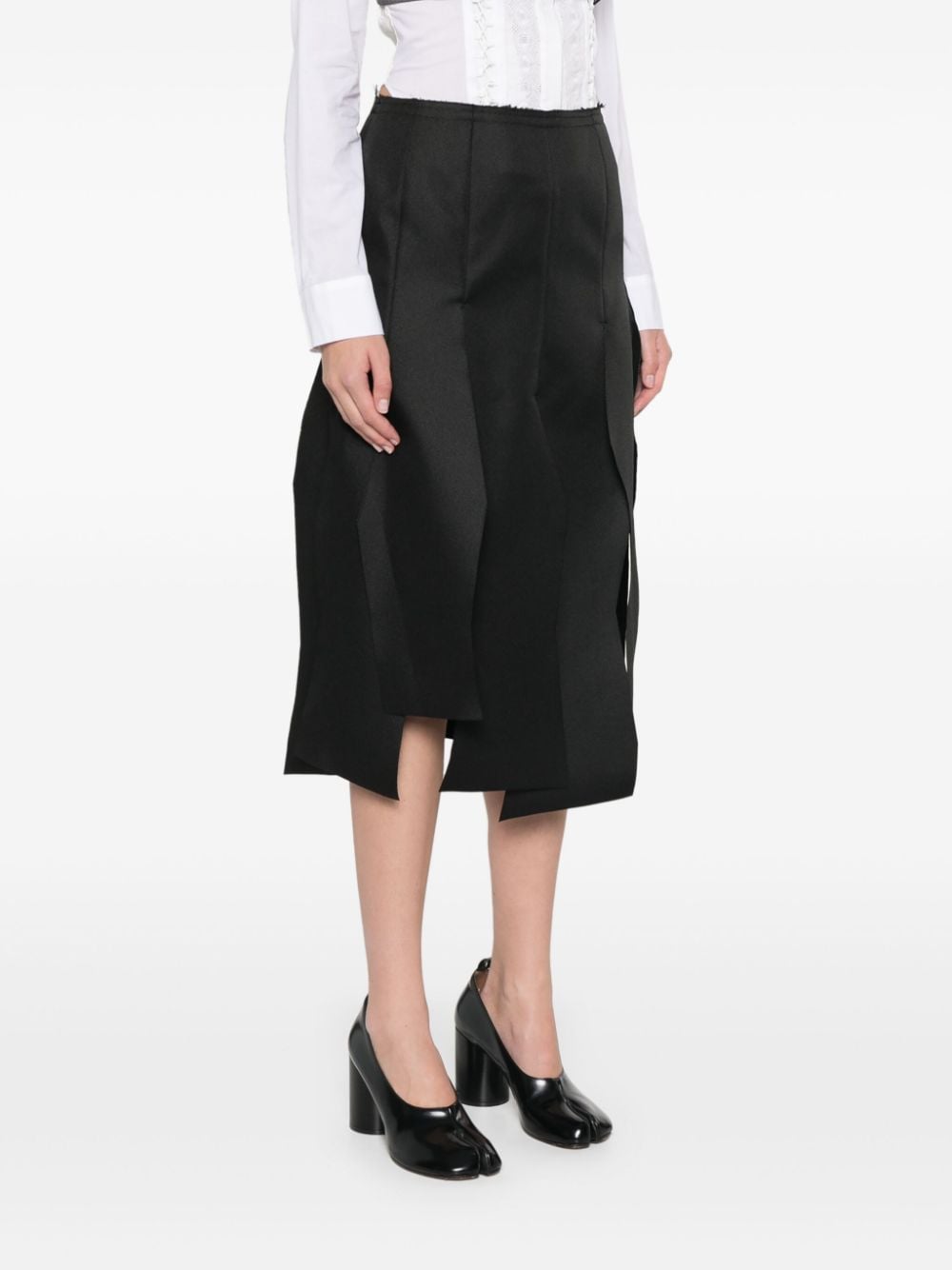 Shop Comme Des Garçons Pleated Mini Skirt In Black