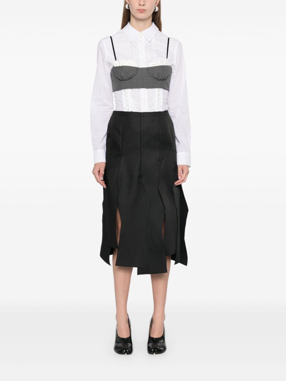 Shop Comme Des Garçons Pleated Mini Skirt In Black