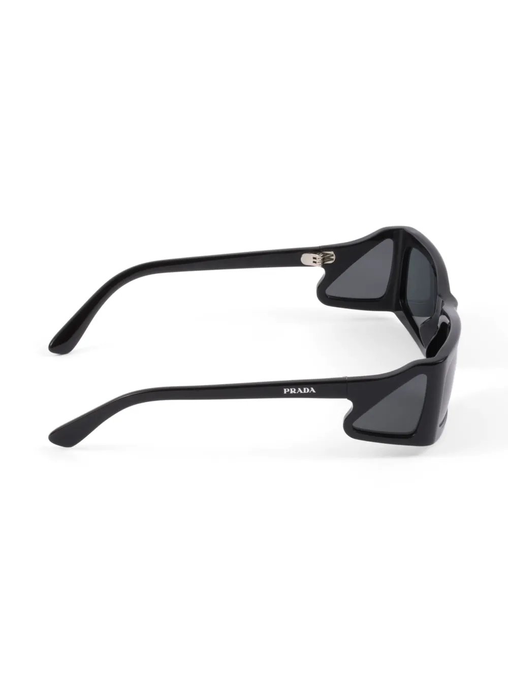 Prada Eyewear Zonnebril met rechthoekig montuur Zwart