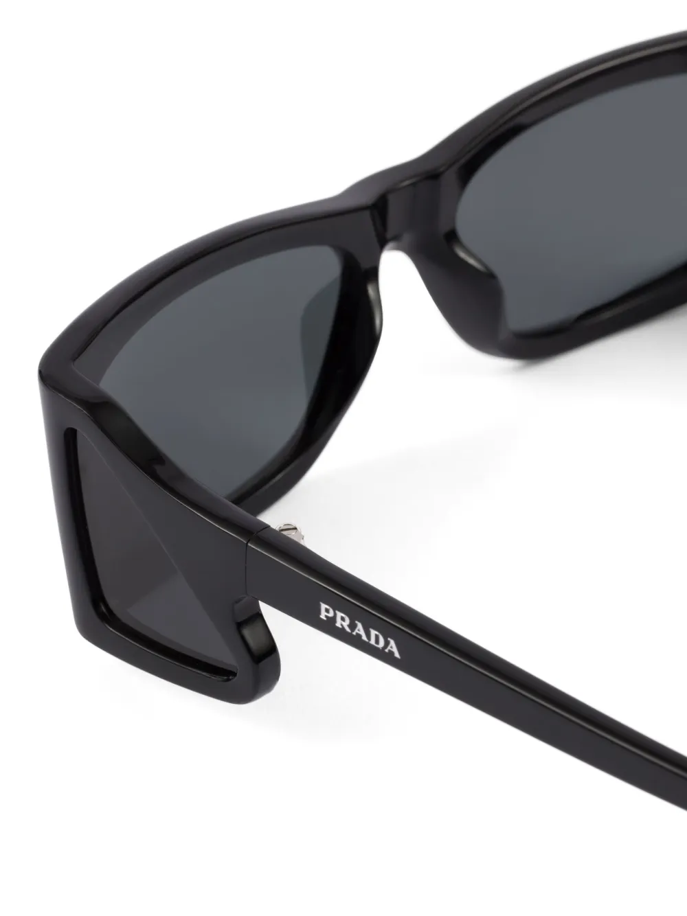 Prada Eyewear Zonnebril met rechthoekig montuur Zwart