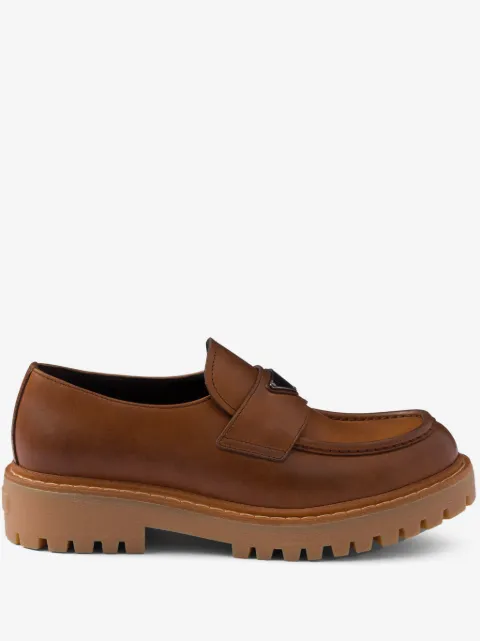 Prada leather loafers