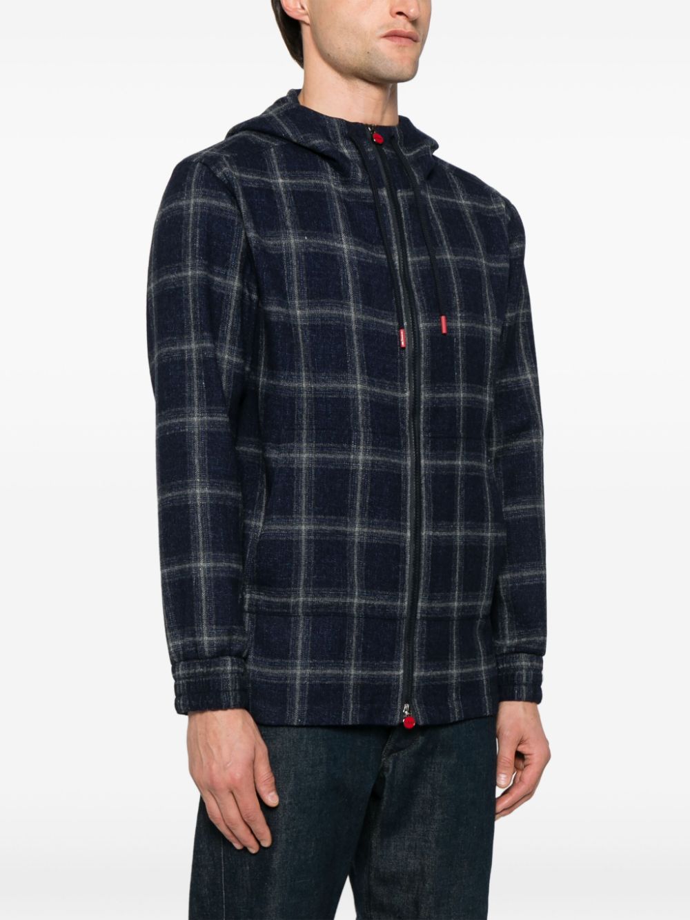 Kiton Geruit jack Blauw