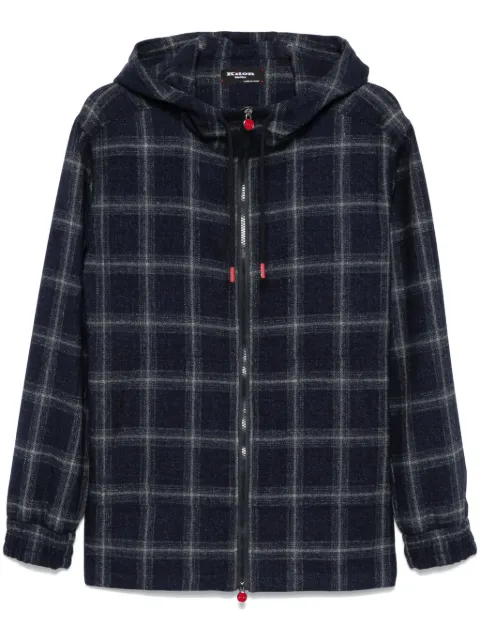 Kiton chamarra con cuadros estampados