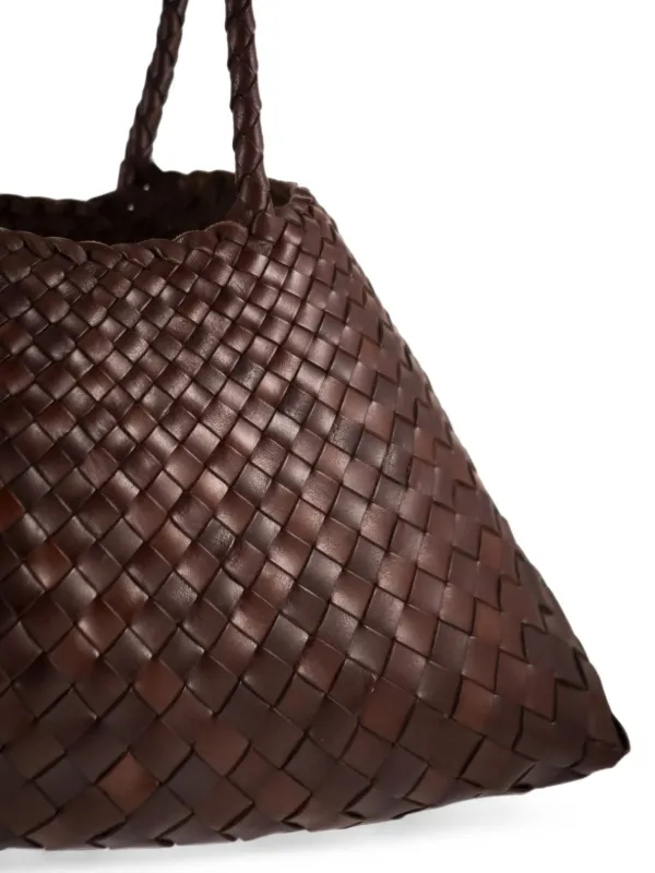 DRAGON DIFFUSION Santa Croce woven-leather Tote Bag | Brown | FARFETCH