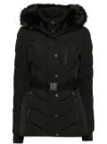 Michael Michael Kors faux fur trim Scuba coat - Black