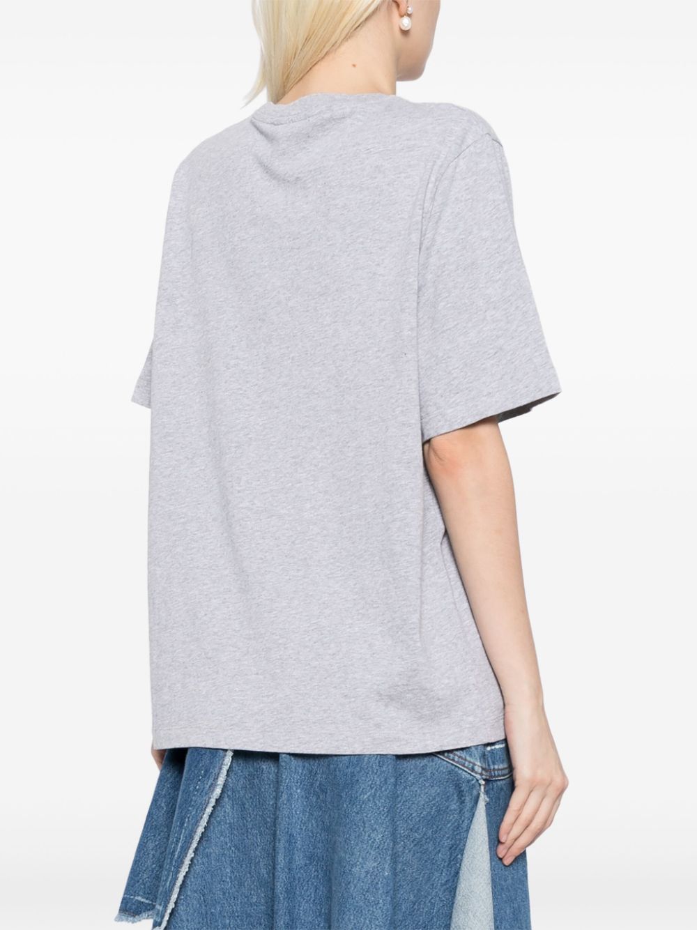 Shop Maison Kitsuné Strawberry Leaf T-shirt In Grey