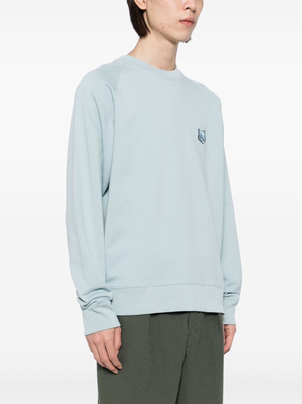 Shop Maison Kitsuné Bold Fox Head Patch Comfort Sweatshirt In Blau