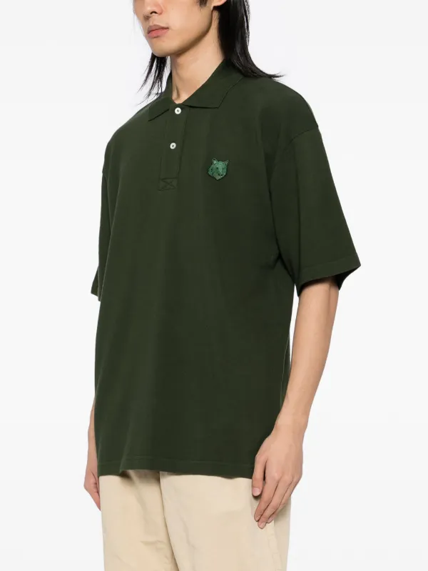 Maison Kitsuné Bold Fox Head Patch Comfort Polo Shirt | Green
