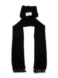 Charles Jeffrey Loverboy chunky ears beanie scarf - Black