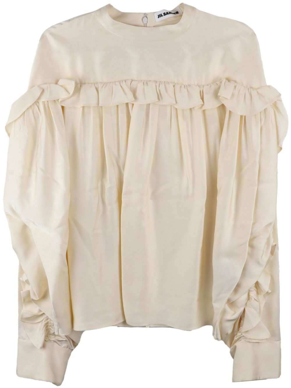 Jil Sander Top met ruches Beige