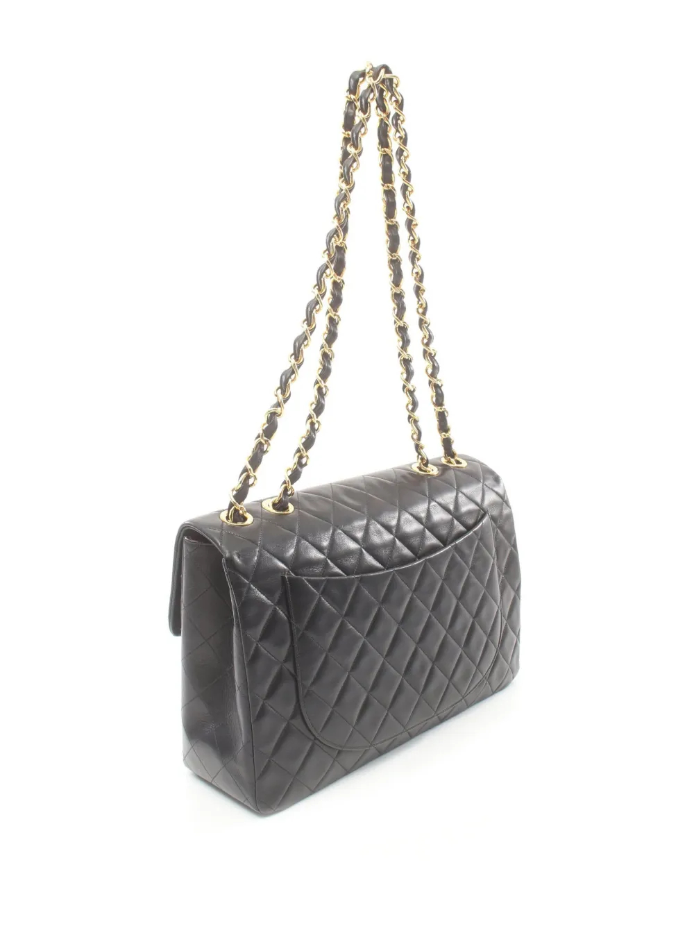 CHANEL Pre-Owned 1994-1996 Decamatlassé 34 schoudertas met kettinghengsel - Zwart