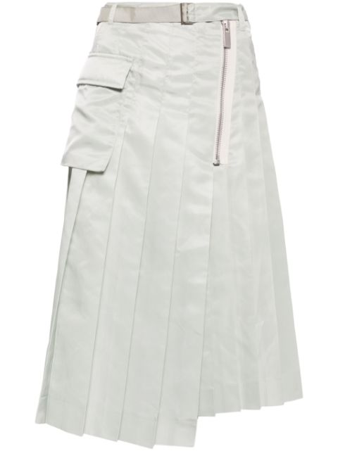 sacai pleat belted skirt 