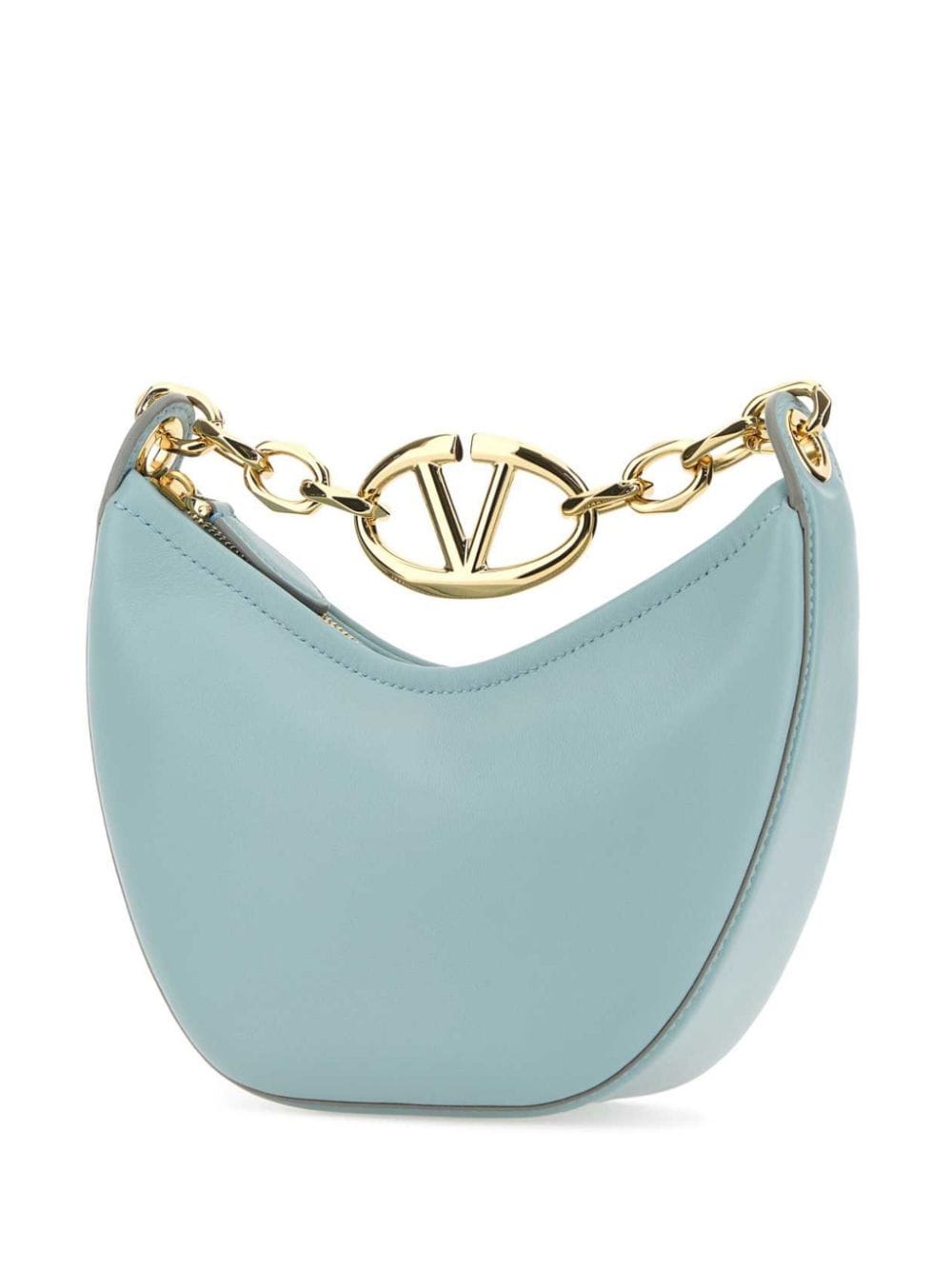 Shop Valentino Mini Vlogo Tote Bag In Blue