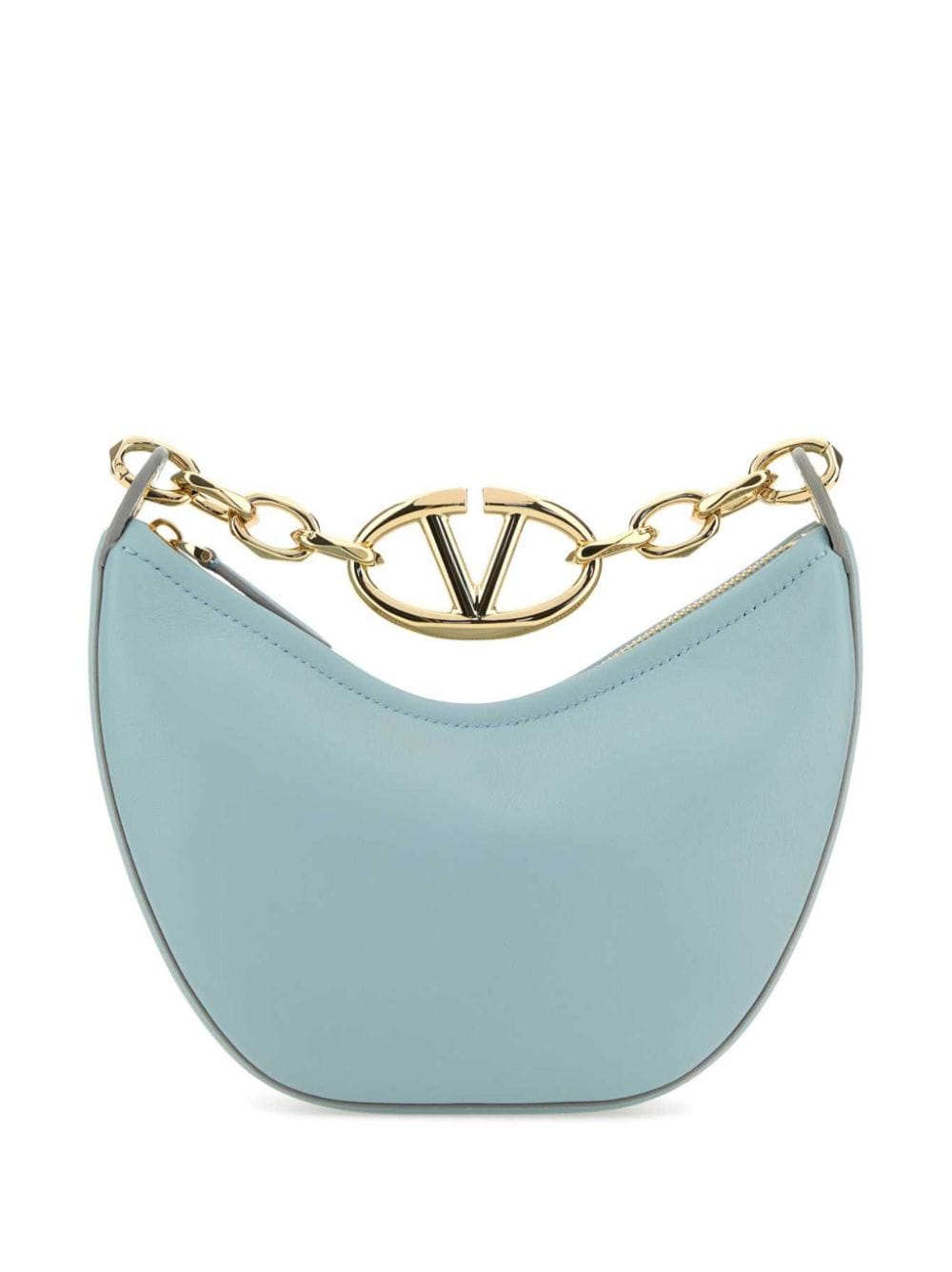 Shop Valentino Mini Vlogo Tote Bag In Blue