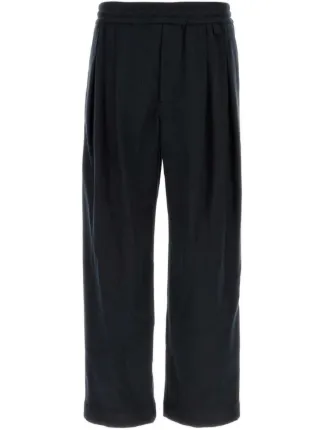 Wooyoungmi ミッドライズ ワイドパンツ | ブルー | FARFETCH JP