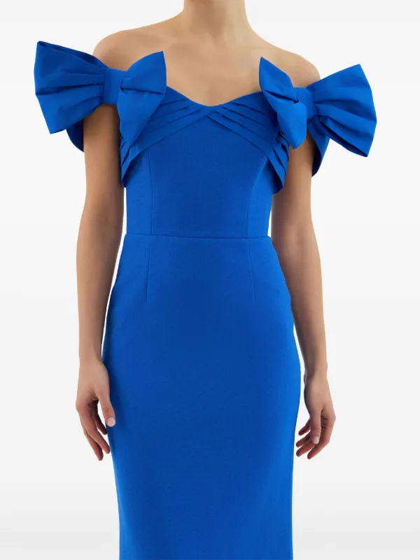 【REBECCA VALLANCE】AZZURRA GOWN ホルターネック タフタガウン Azzurra Strap Midi Dress – Rebecca Vallance