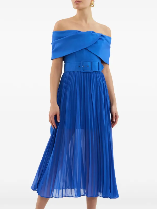 新作【Rebecca Vallance】Emelie midi dress Rebecca Vallance Emelie Midi Dress | Blue | FARFETCH