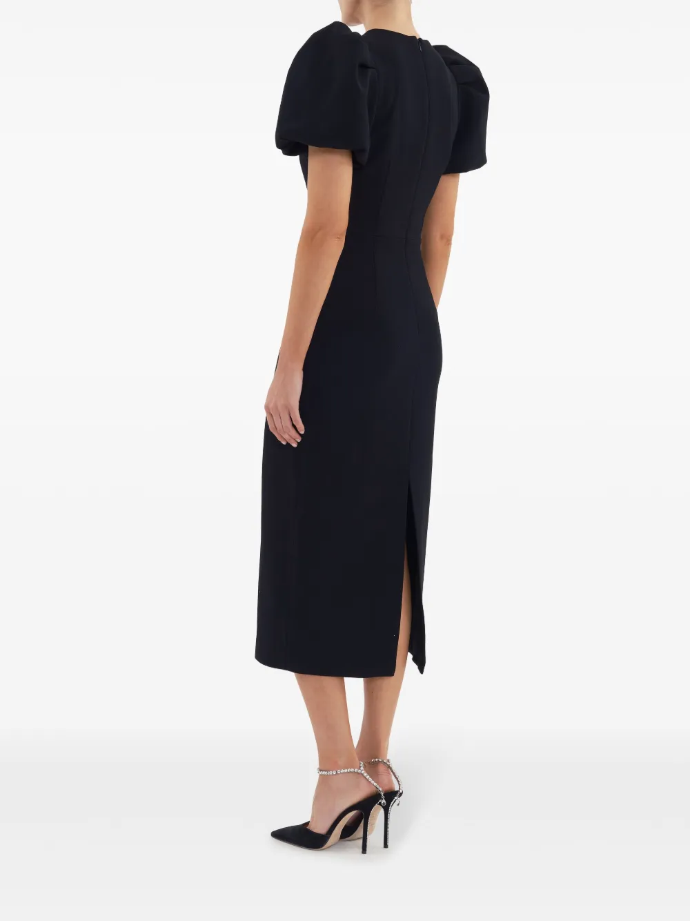 Rebecca Vallance Eliana midi-jurk Zwart