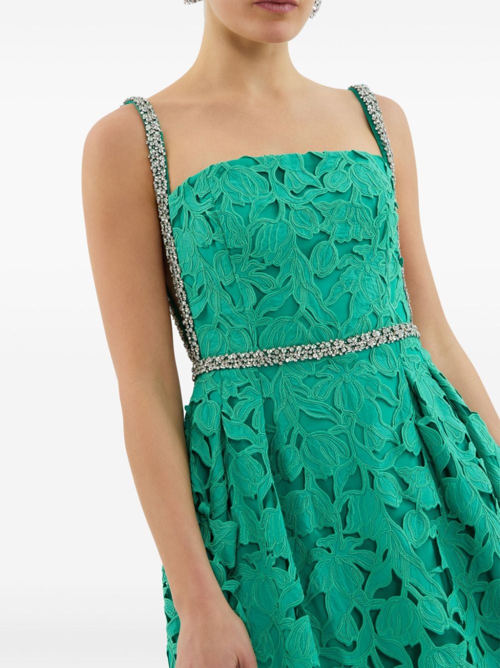 Shop Rebecca Vallance Eden Midi Dress In Green