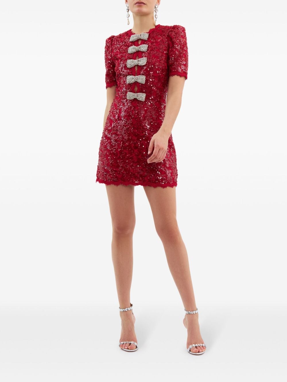 Shop Rebecca Vallance Leyla Mini Dress In Red