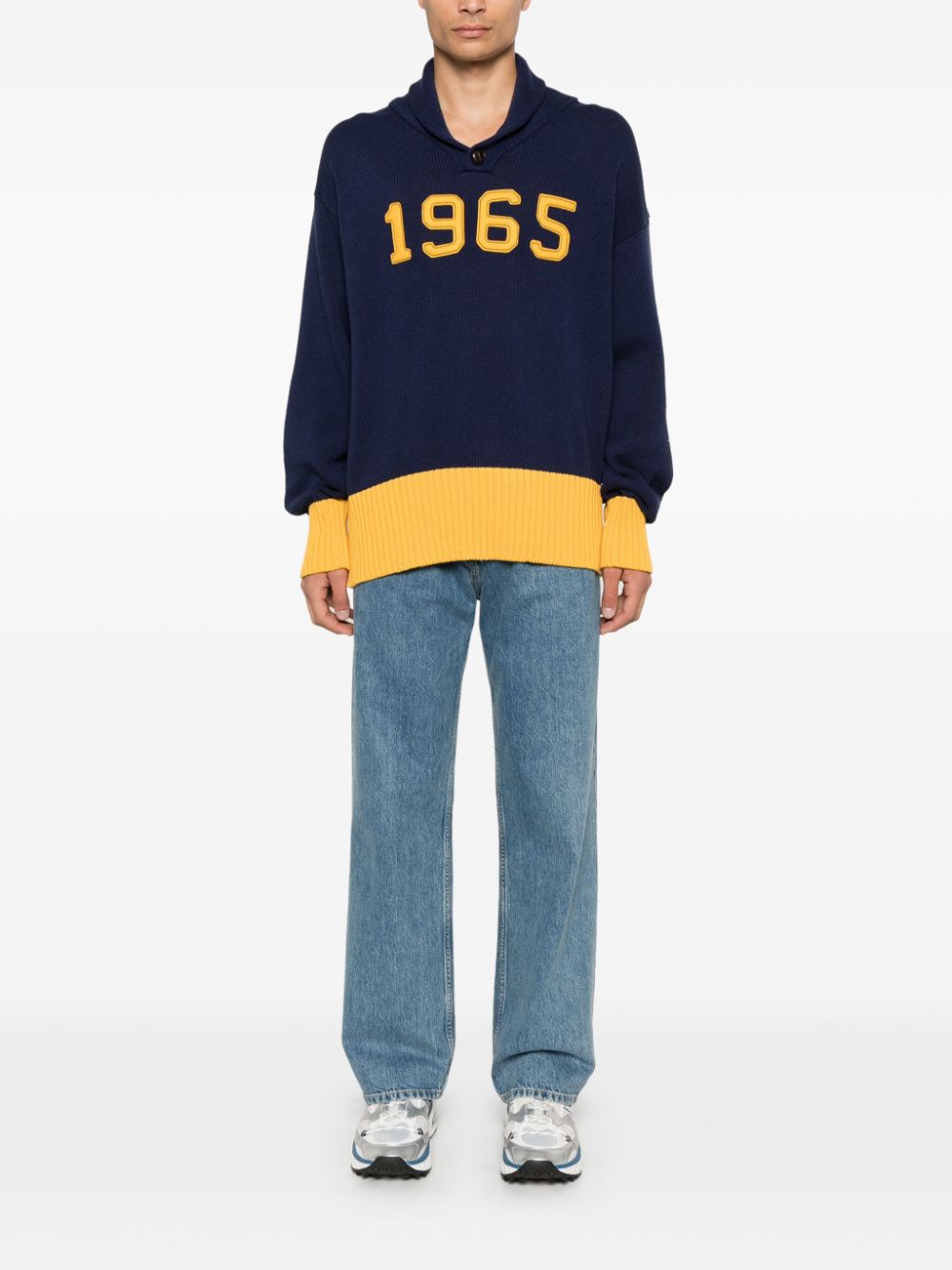 Shop Champion 1965-patch Sweater In Blue