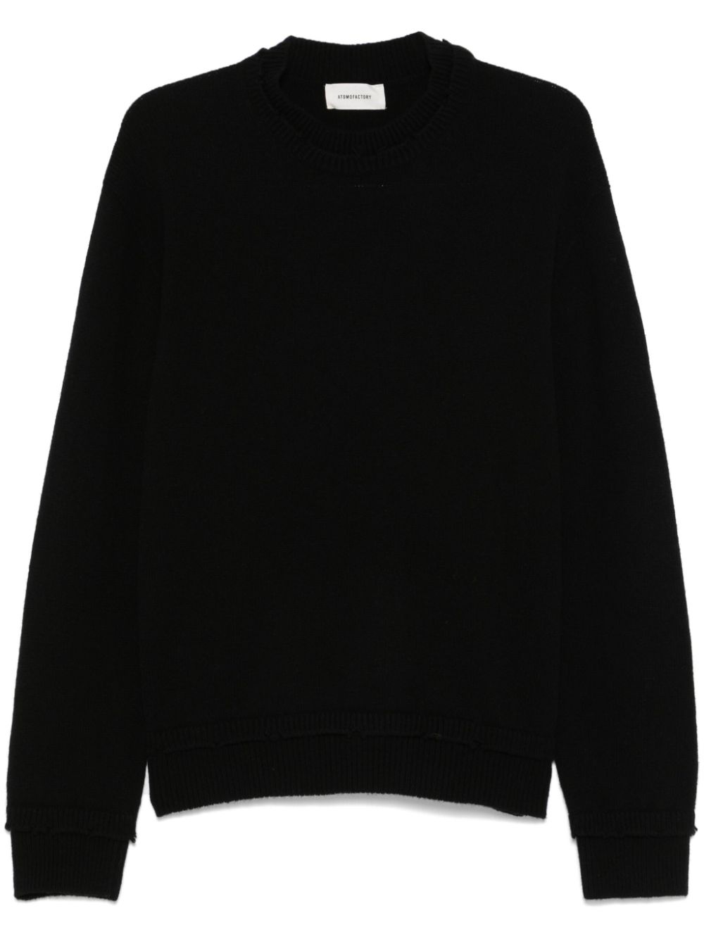 atomo factory layered-edge sweater